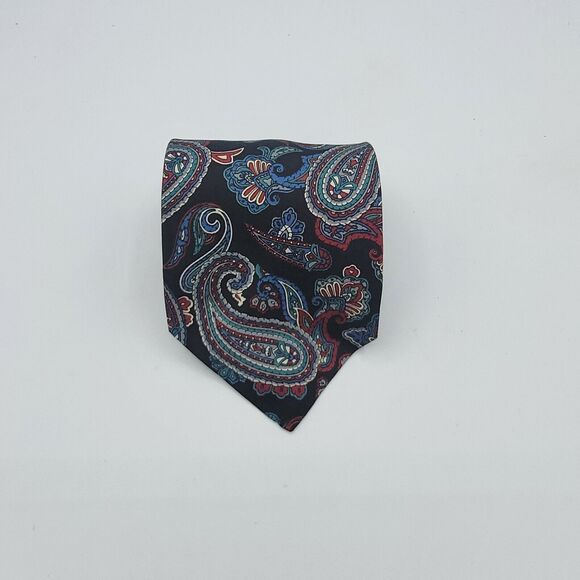 Rooster Other - Necktie Mens Vintage Rooster Formal 57" 4"W Black/Red Green Neck Tie Silk Blend
